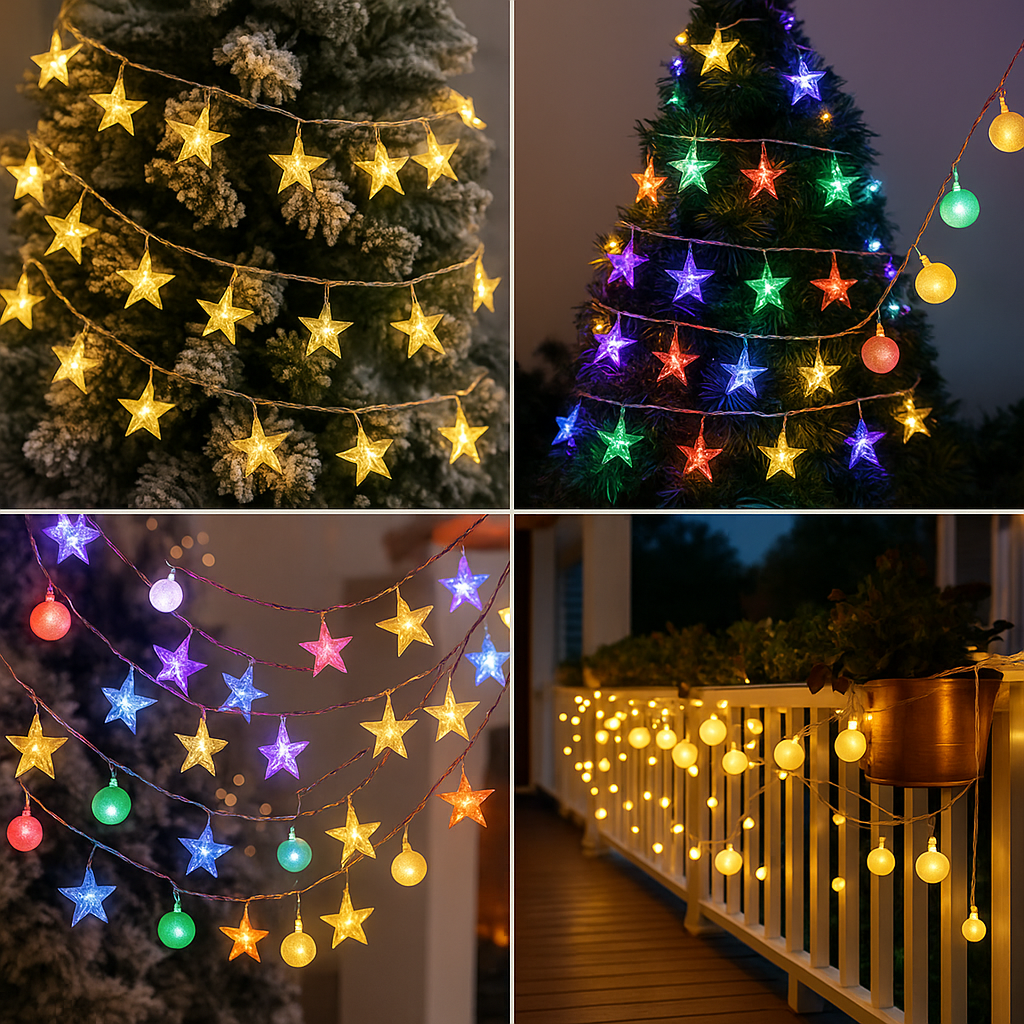 Guirlande lumineuse LED de Noël.