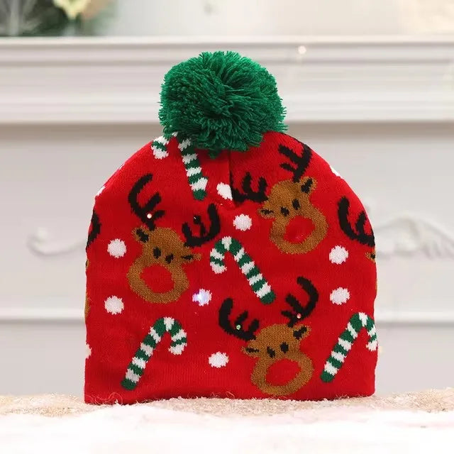 Bonnet à motif avec ponpon de Noël