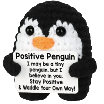 Figurine amusante en crochet fait main avec carte