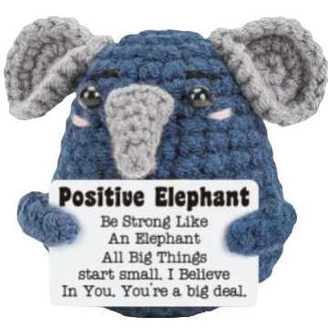 Figurine amusante en crochet fait main avec carte