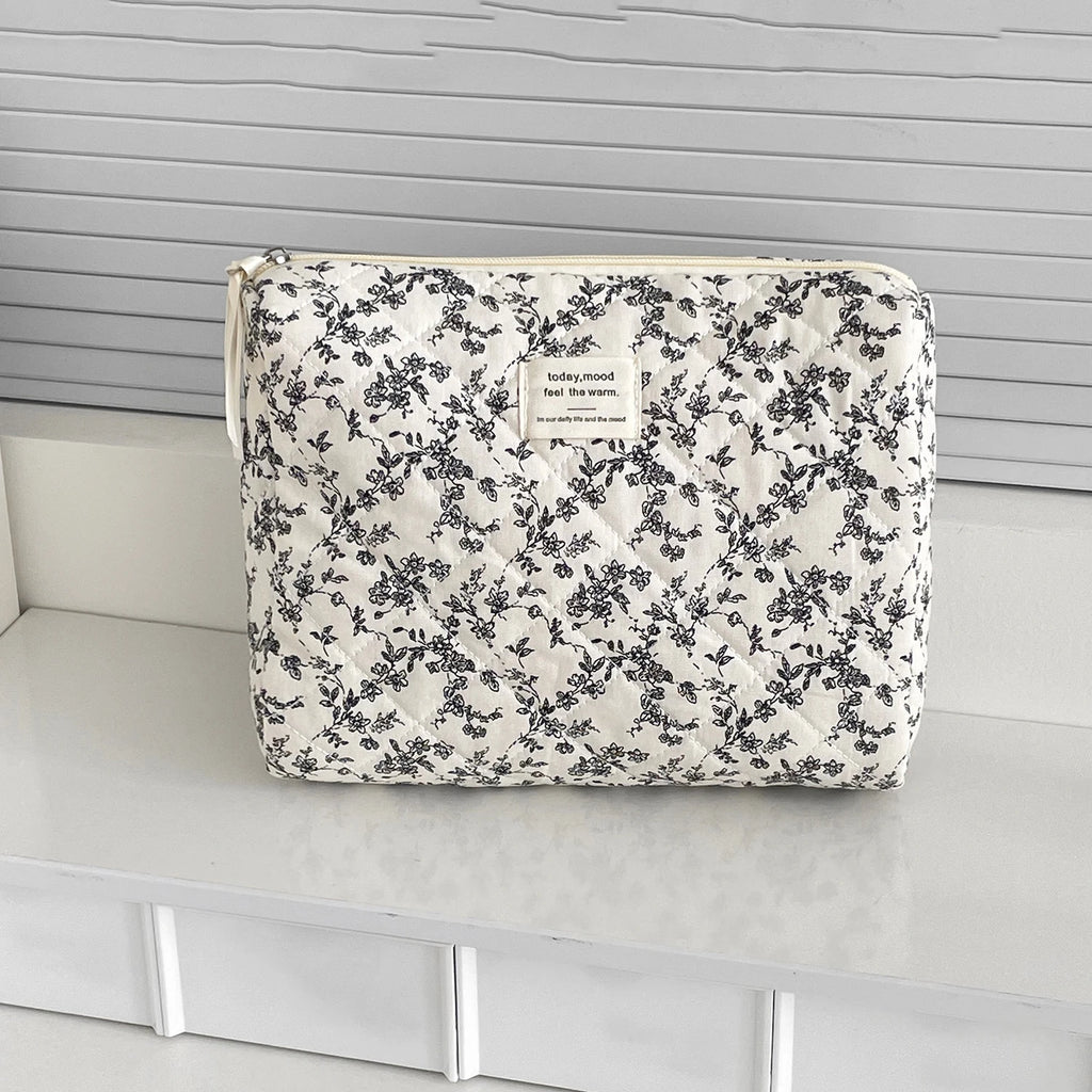 Sac matelassés à fleurs noires 1pcs