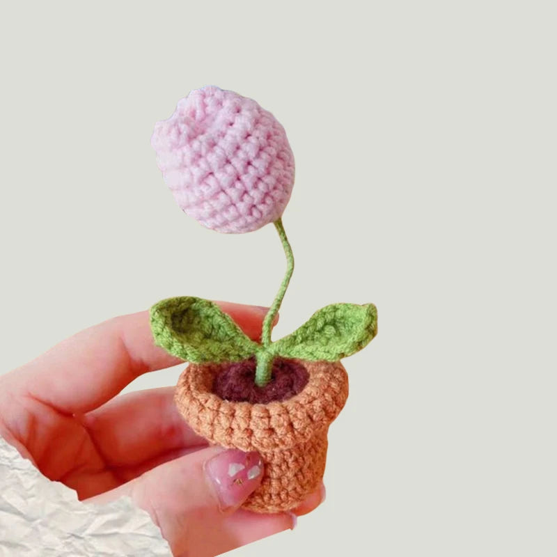 Fleurs artificielles au Crochet de fleurs, tricotées à la main