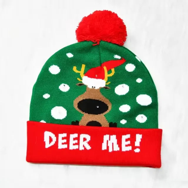 Bonnet à motif avec ponpon de Noël