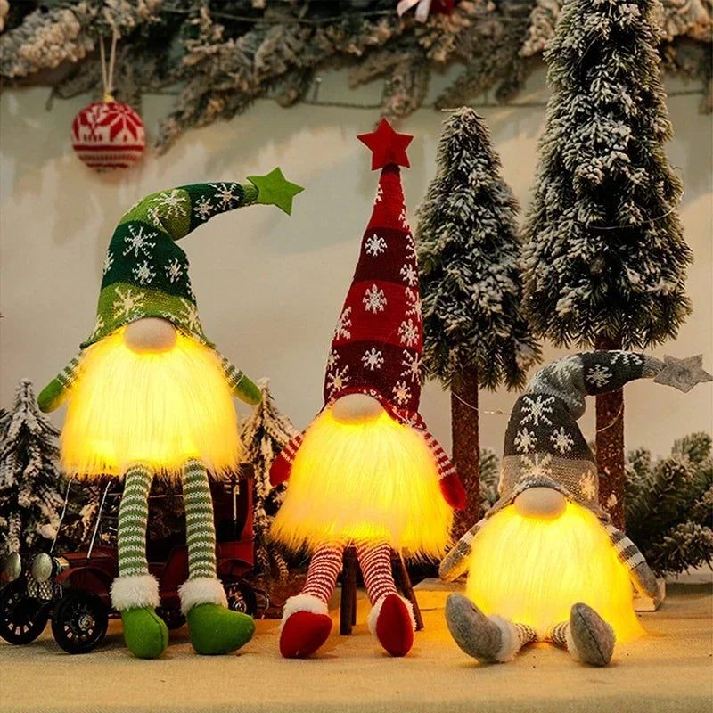 Gnome décoratif sans visage de Noël