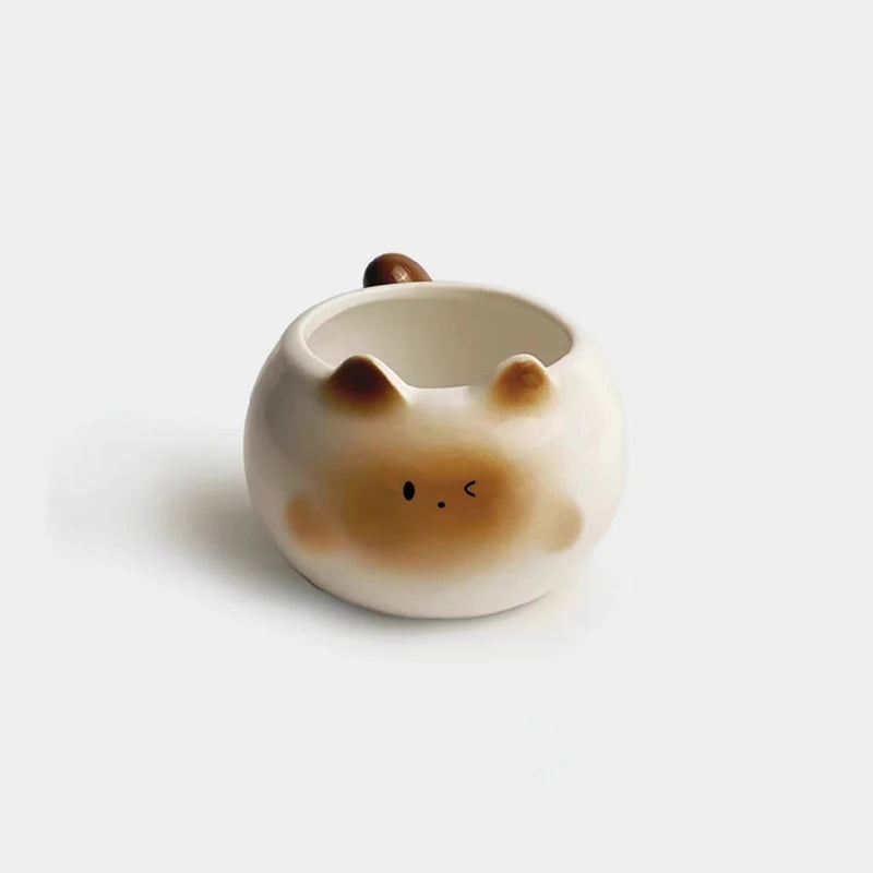 Tasse à café chat mignon rond