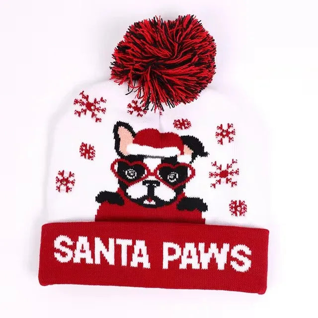 Bonnet à motif avec ponpon de Noël