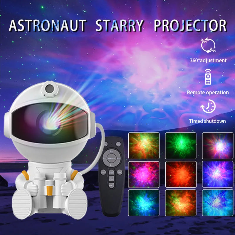 Projecteur astronaute – Lampe LED galaxie et ciel étoilé pour chambre