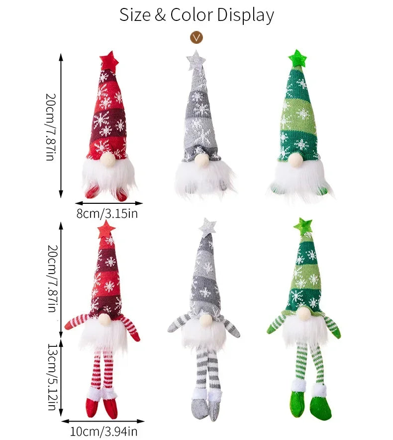 Gnome décoratif sans visage de Noël
