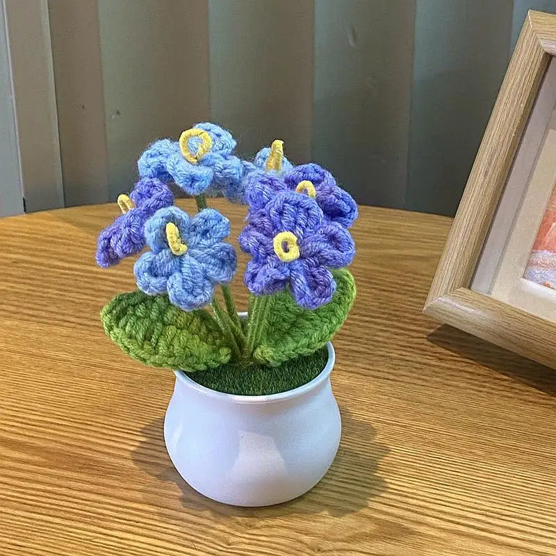 Fleurs artificielles au Crochet de fleurs, tricotées à la main