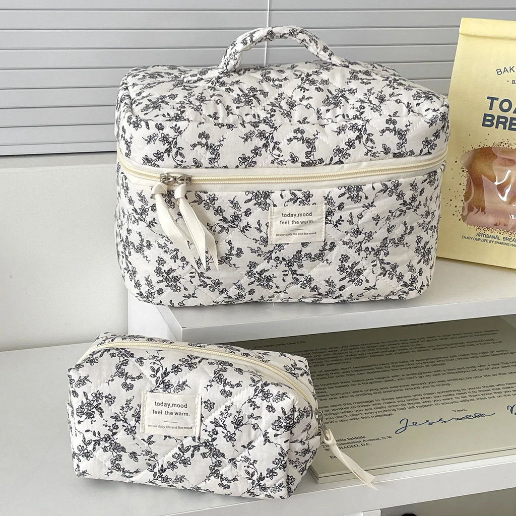 Sac matelassés à fleurs noires 1pcs