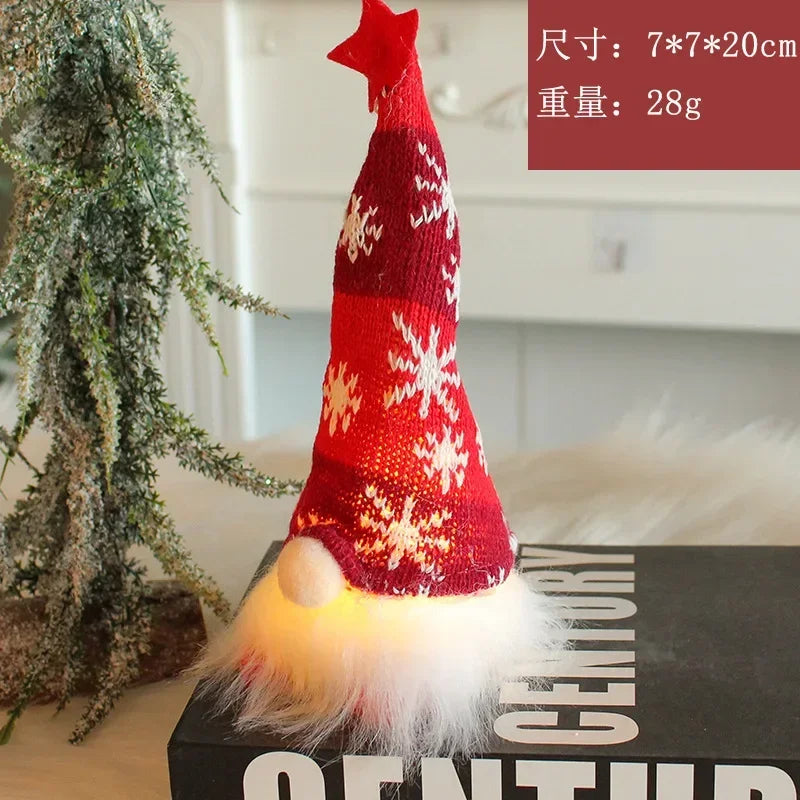 Gnome décoratif sans visage de Noël