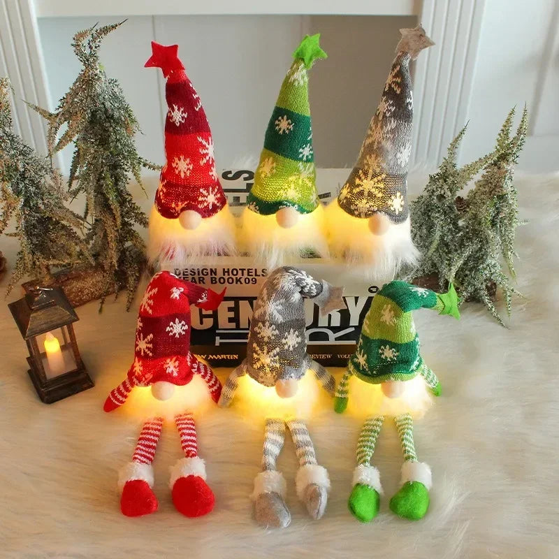 Gnome décoratif sans visage de Noël