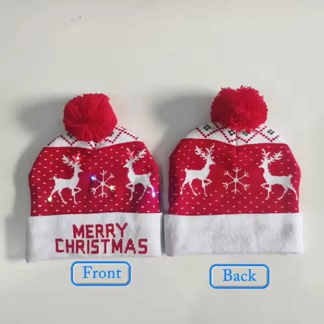 Bonnet à motif avec ponpon de Noël