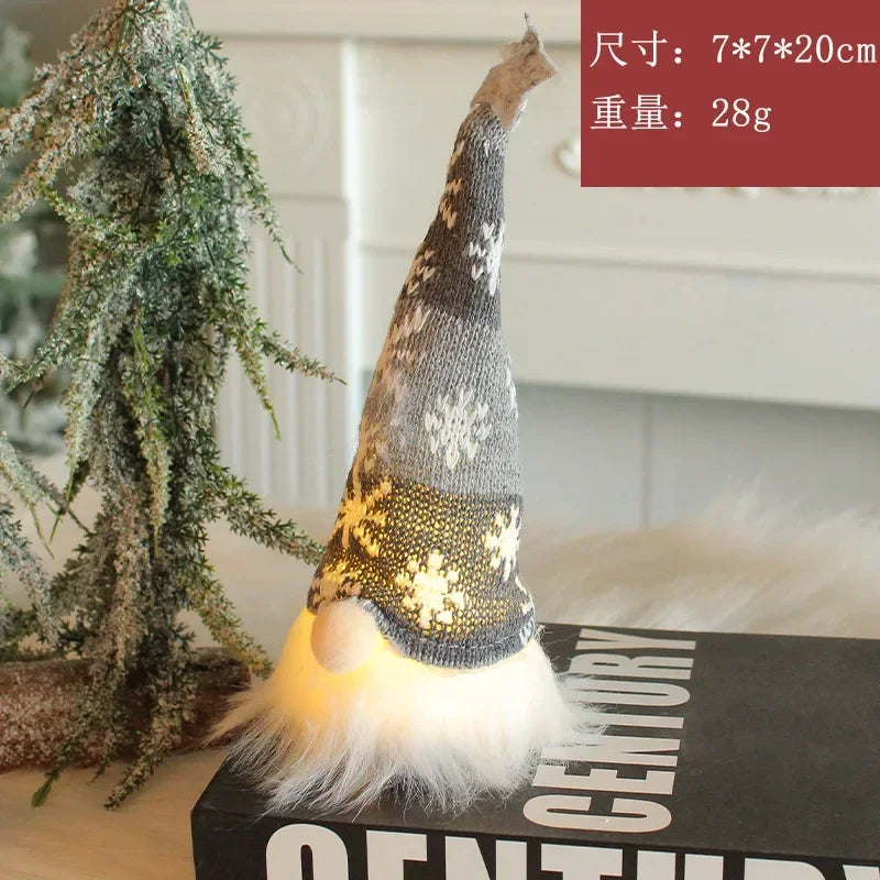 Gnome décoratif sans visage de Noël