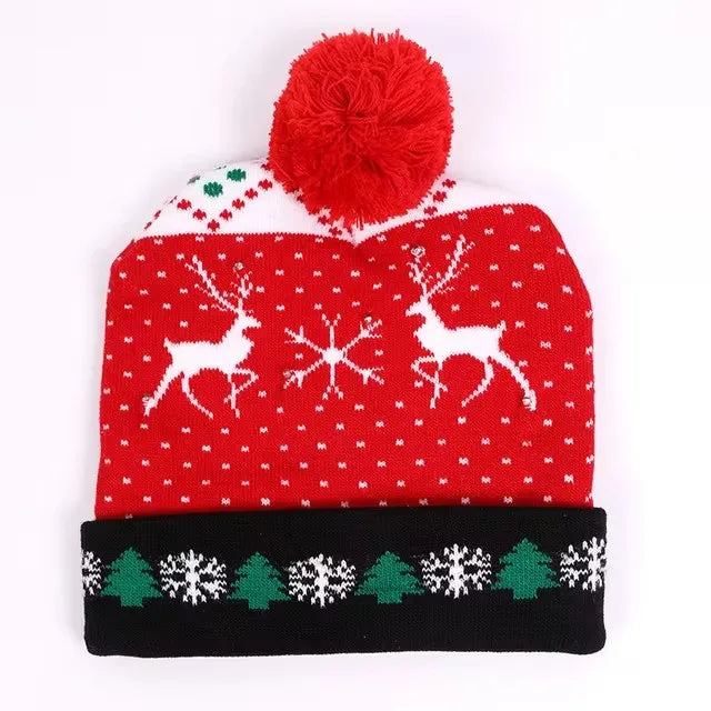 Bonnet à motif avec ponpon de Noël
