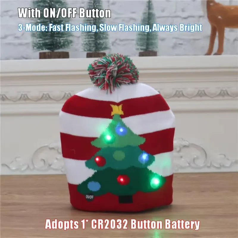 Bonnet à motif avec ponpon de Noël